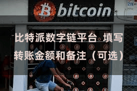 比特派数字链平台  填写转账金额和备注（可选）