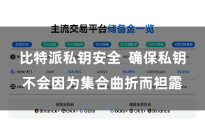 比特派私钥安全  确保私钥不会因为集合曲折而袒露